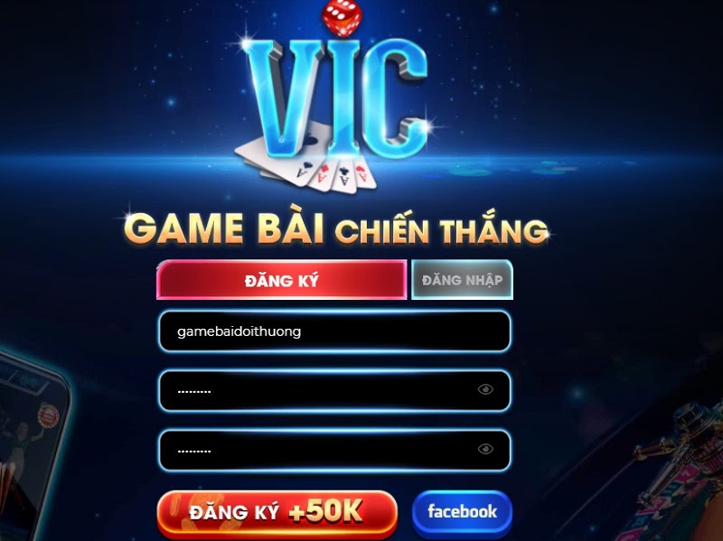 Đăng ký tài khoản tại cổng game Vic Win