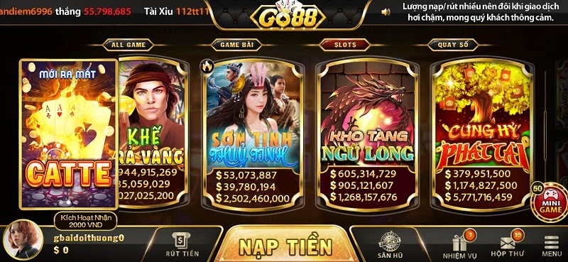 Slots tại cổng game Go88