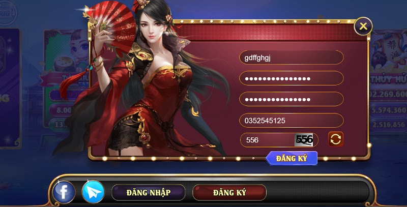 Biểu mẫu đăng ký tại cổng game bài uy tín Vuong Quoc Xeng