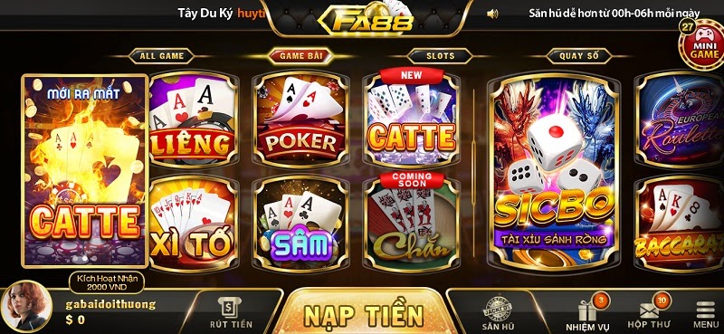 Game bài tại cổng game Fa88 Club