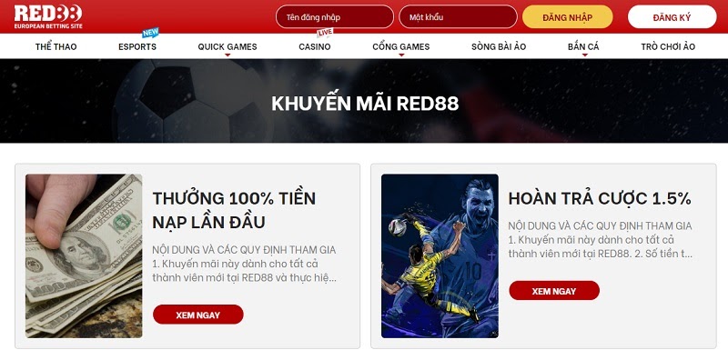 Chương trình khuyến mãi hấp dẫn tại bắn cá Red88