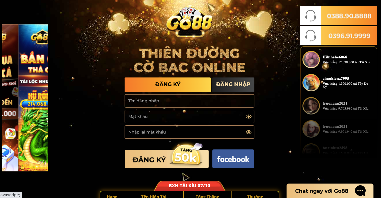 xam nhap soi bac online go88 luong giao dich hang ngan ty moi ngay 8498